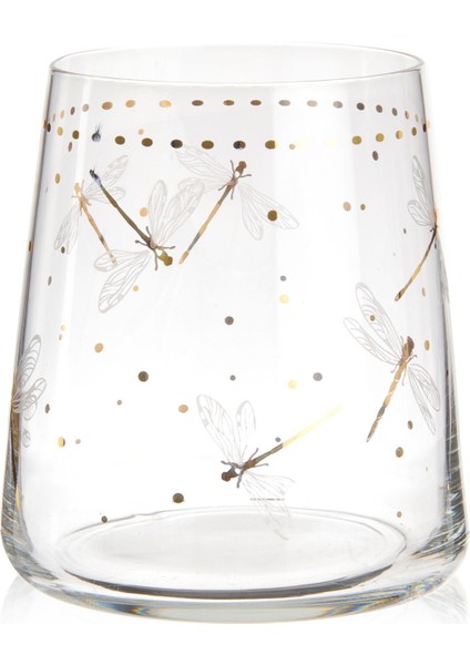 Dragonfly 4'lü Su Bardağı - Renkli - 420 ml modelleri
