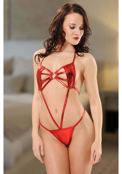 Techmrt Kırmızı Deri ( Lame ) Gecelik - 464 - Beden Standart fiyatları