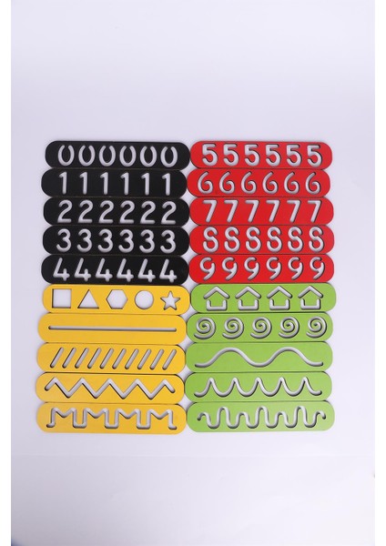 Montessori Çizim Seti, Ahşap Eğitici Çizgi Çalışmaları, Okul Öncesi Eğitim Seti modelleri