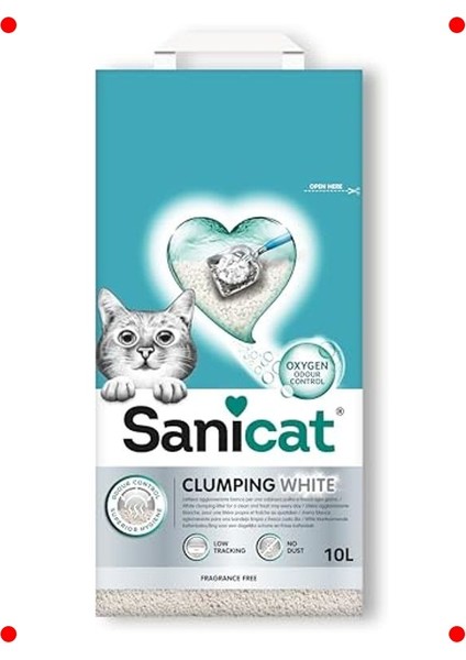 Kokusuz Topaklanan Beyaz Kedi Kumu 10 Litre