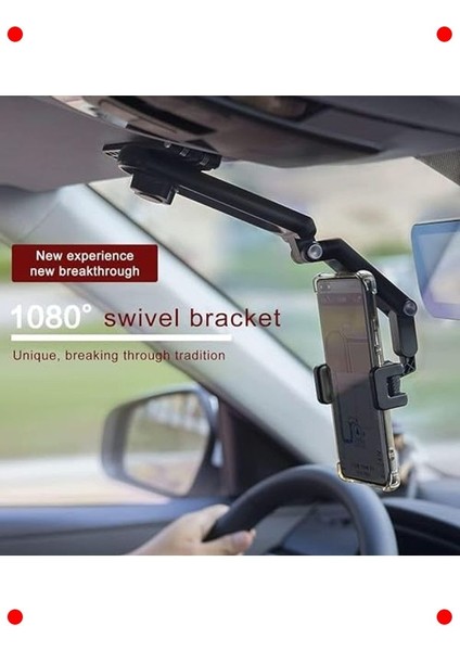 Araç Güneşliği & Dikiz Aynası Telefon Tutucu | 360° Döner fiyatları