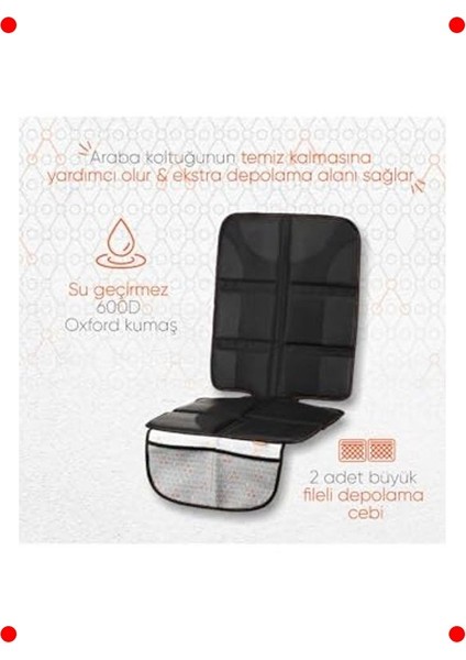 Kalın Pedli Araç Koltuk Koruyucu - Çocuk Koltuğu Altlığı modelleri