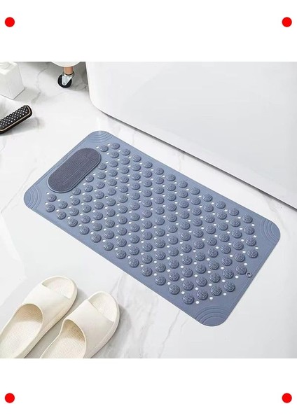 Kaymaz Masaj Etkili Banyo Duş Matı Gri