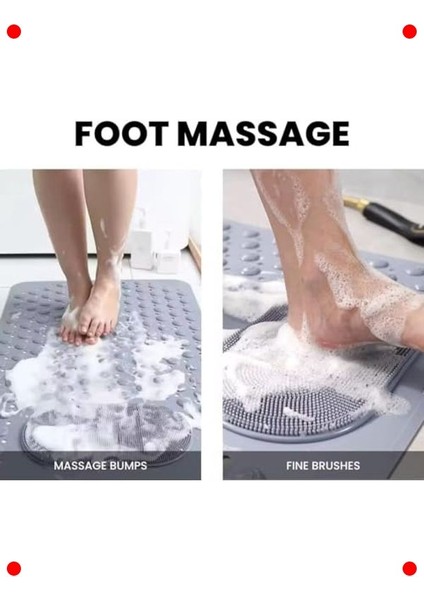 Kaymaz Masaj Etkili Banyo Duş Matı Gri modelleri