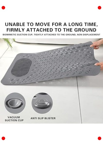 Kaymaz Masaj Etkili Banyo Duş Matı Gri fırsatları