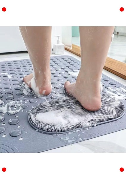 Kaymaz Masaj Etkili Banyo Duş Matı Gri indirimleri