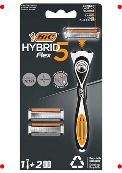 Erkek Tıraş Seti | 5 Bıçaklı Sap ve 2 Yedek Başlık