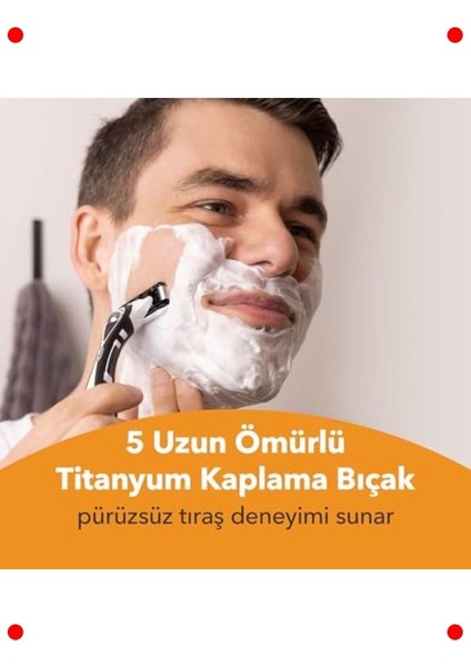 Erkek Tıraş Seti | 5 Bıçaklı Sap ve 2 Yedek Başlık fiyatları