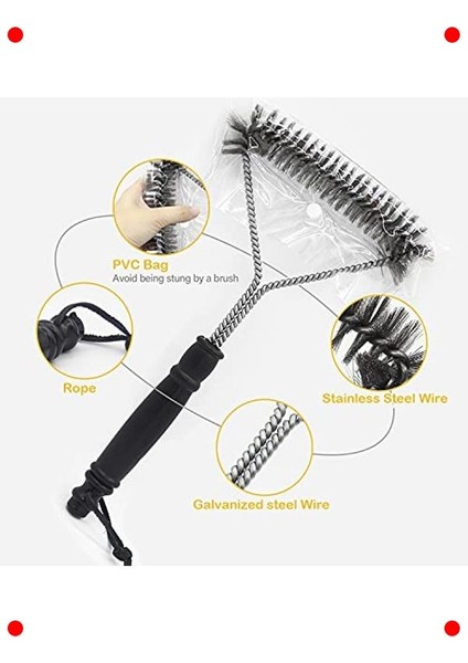 2'li Barbekü Izgara Temizleyici Fırça & Kazıyıcı Seti fiyatları