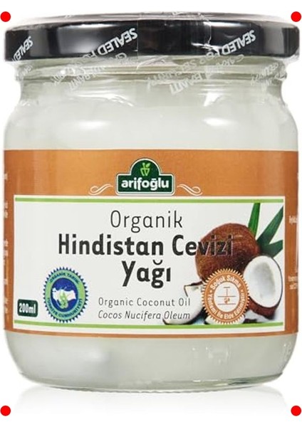 Organik Hindistan Cevizi Yağı 200 ml