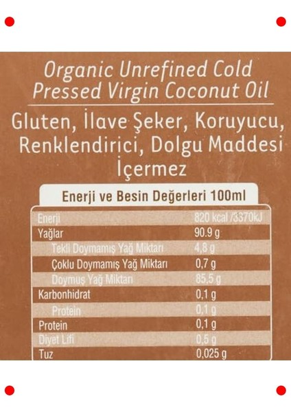 Organik Hindistan Cevizi Yağı 200 ml fırsatları