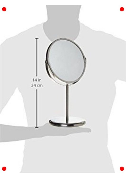 Ayaklı Büyütmeli Çift Taraflı Kozmetik Aynası fiyatları
