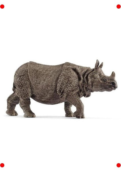 Gerçekçi Hint Gergedanı Oyuncak Figürü