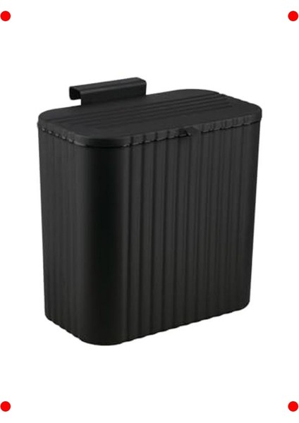 Mutfak Askılı Çöp Kovası 15 Lt Siyah
