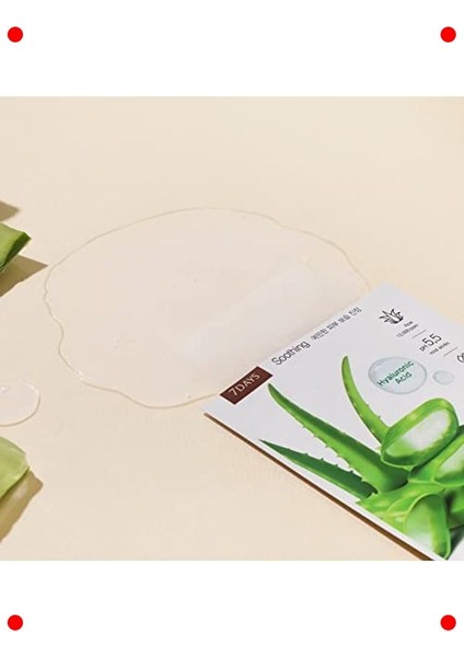 7 Günlük Aloe Vera Kağıt Maske - Nemlendirici Vegan fiyatları