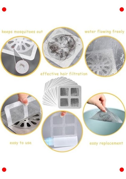 Yapışkanlı Gider Süzgeci Filtresi (20 Adet) indirimleri