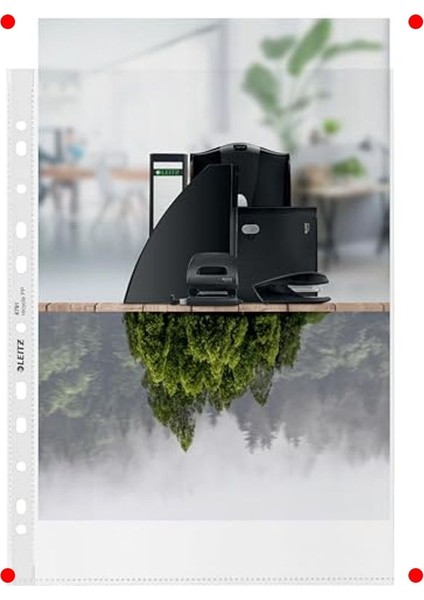 A4 Geri Dönüştürülebilir Şeffaf Poşet Dosya (25'li)