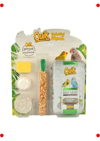 Muhabbet Kuşu Menüsü - Kum, Mineral Blok, Kraker Seti