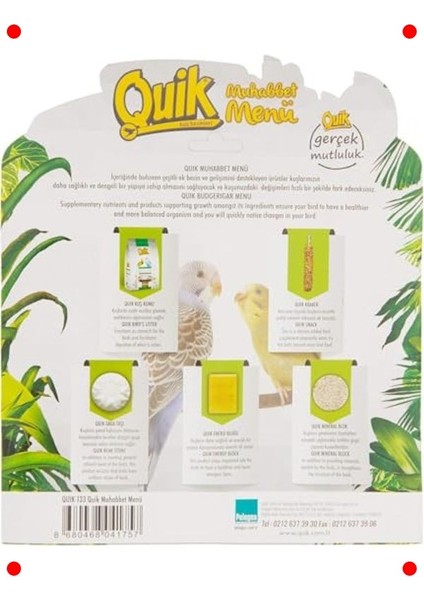 Muhabbet Kuşu Menüsü - Kum, Mineral Blok, Kraker Seti fiyatları