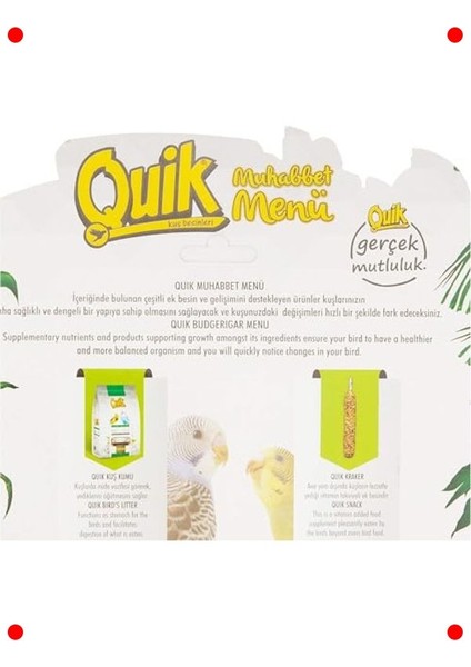 Muhabbet Kuşu Menüsü - Kum, Mineral Blok, Kraker Seti modelleri