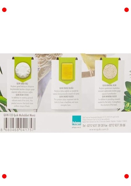 Muhabbet Kuşu Menüsü - Kum, Mineral Blok, Kraker Seti fırsatları