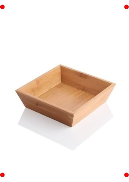 Lüks Bambu Kare Ekmek & Meyve Sepeti (20 Cm) indirimleri