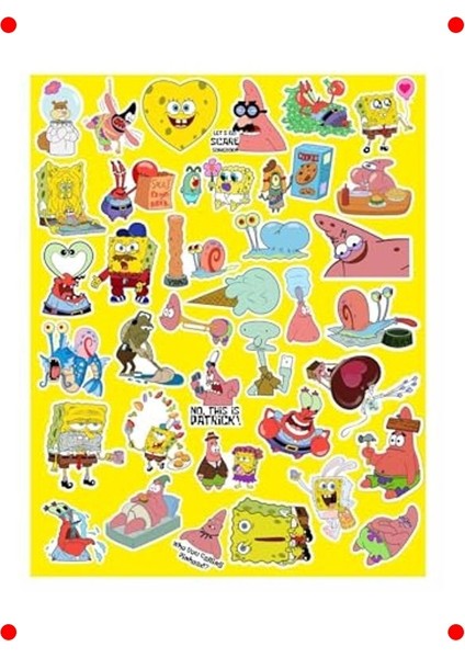 Sevimli Çizgi Karakter Temalı Suya Dayanıklı Etiket Seti