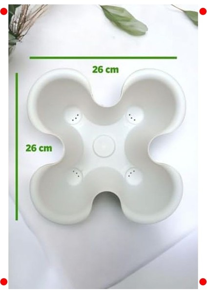 3 Katlı Şanslı Yonca Dekoratif Saksı Seti modelleri