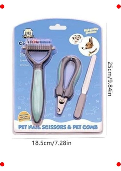 3'lü Evcil Hayvan Bakım Seti: Tarak, Makas, Törpü fiyatları