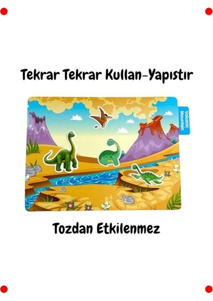 Tekrar Kullanılabilir Dinozor Dünyası Çıkartmaları fiyatları