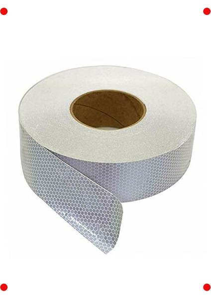 Reflektörlü Şerit Ikaz Bandı, 5 Metre, Beyaz fiyatları