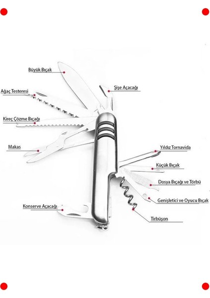 11 Fonksiyonlu Çok Amaçlı Katlanır Kamp Aleti indirimleri