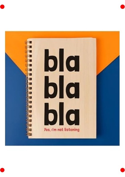 Eğlenceli Tasarım Ahşap Kapaklı Mini Defter