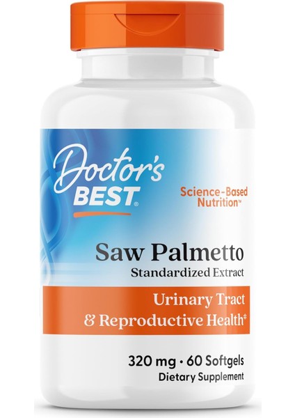 Saw Palmetto Prostate Health Standardized Extract 320 Mg 60 Softgels