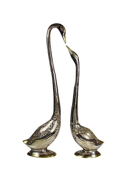 Kuğu 2'li Set Biblo Dekoratif Hediyelik