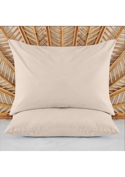 Soft Basic 2'li Yastık Kılıfı - Bej - 50X70 cm