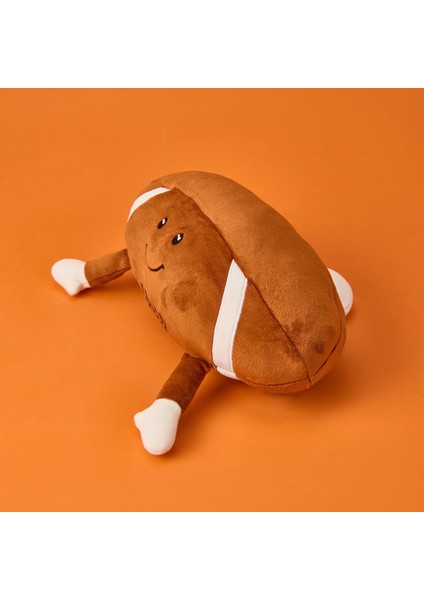 Soft Rugby Top Figürlü Yastık - Kahverengi - 35X20 cm fiyatları