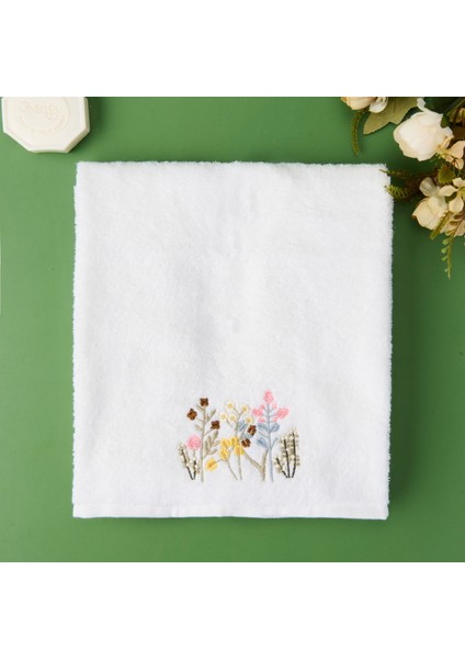 Soft Granny Summer Nugas Yüz Havlusu - Ekru - 50X90 cm