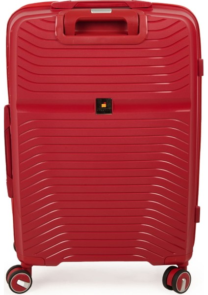 Orta Boy Pp Valiz - Kırmızı - 58X43X23 cm