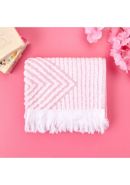 Soft Leaves El Havlusu - Pembe - 30X50 cm