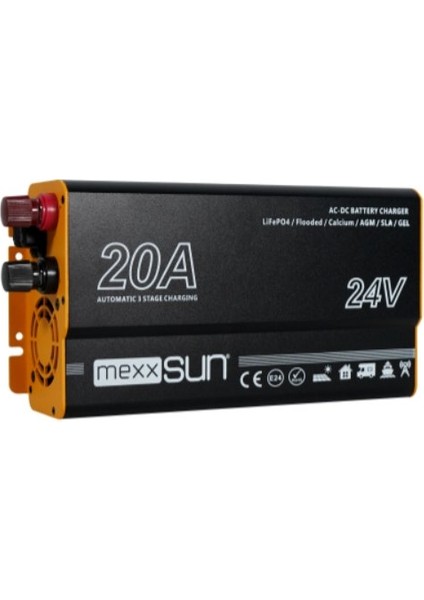 Inges - Mexxsun Ac - Dc Akü Şarj Cihazı 24 Volt 20 Amper Jel - Lityum - Agm - Std fırsatları