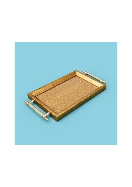 Kitchen Mini Tepsi - Gold - 29X18 cm