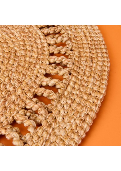 Jüt Görünümlü Kapı Önü Paspası - Kahverengi - 50X70 cm modelleri