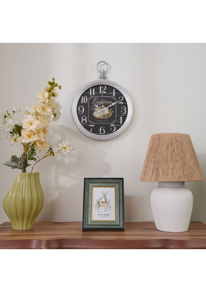 Dekoratif Kadran Duvar Saati - Gri - 30X38 cm fiyatları