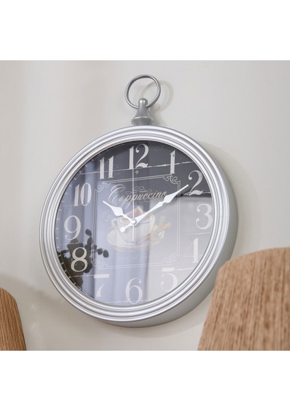 Dekoratif Kadran Duvar Saati - Gri - 30X38 cm modelleri