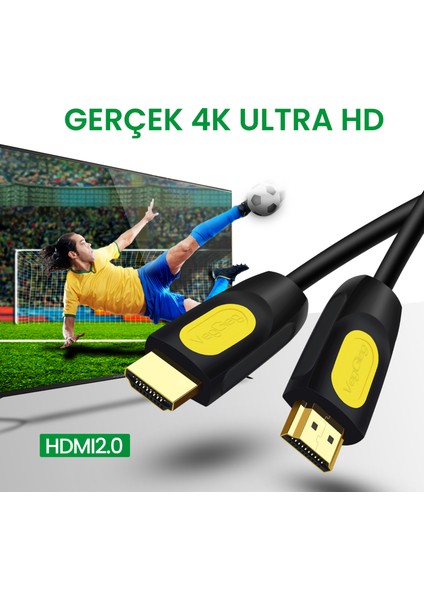 4K 30Hz 18GBPS Hdr Arc Hdcp Destekli HDMI 2.0 Kablo 20 Metre fırsatları