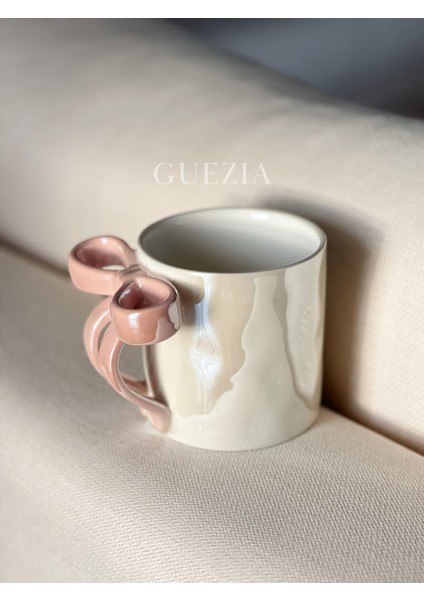 Pinky Shine Ribbon Mug | Kurdele Porselen Kupa 350 ml fiyatları