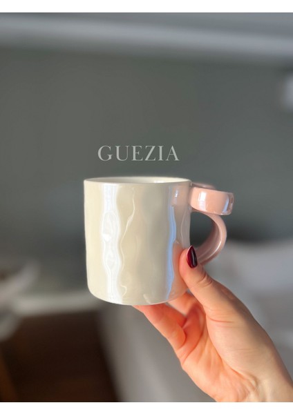 Pinky Shine Ribbon Mug | Kurdele Porselen Kupa 350 ml modelleri