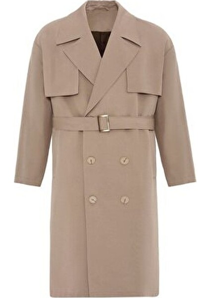 Bej Kaban Erkek Kruvaze Yaka Orta Kalınlık %100 Polyester Uzun Kol