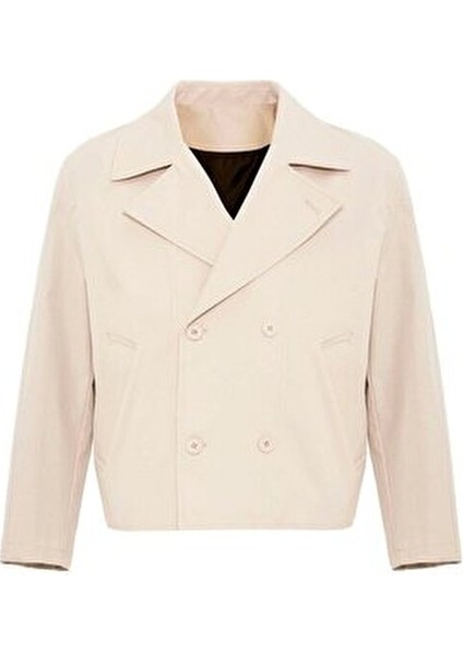 Taş Crop Fit Erkek Trençkot